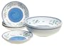 Caleca Blue Garland 5-Piece Pasta Serving Set, Service for 4