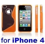 Neewer Orange S-Line Hard TPU Case Cover for iPhone 4G 16GB 32GB