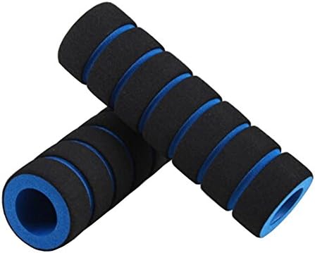 Set Of 2 Bike Bicycle Handle Grip/Handlebar Grips Anti Slip Sponge Black/Blue