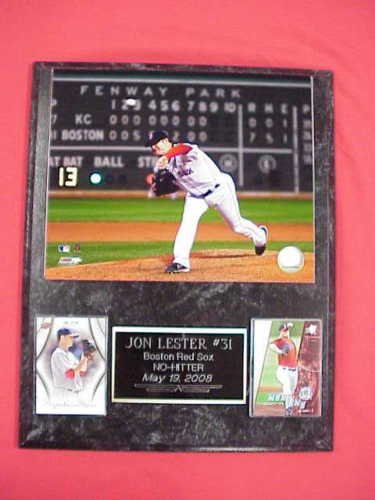 Red Sox Jon Lester 2 Card Collector Plaque NO HITTER