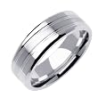 PLT950 Handmade Platinum Comfort Fit Wedding Bands - Width: 7mm - Sizes 5-13