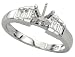 14K White Gold Diamond Engagement Ring Semimount