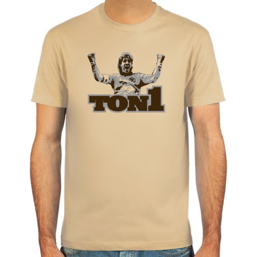 T-Shirt Toni Schumacher ::: Farbauswahl: skyblue, sand oder weiß ::: Fußball-Kult