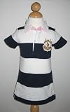 Ralph Lauren Girls Wide Stripe Polo Dress with Polo Pony Crest Patch