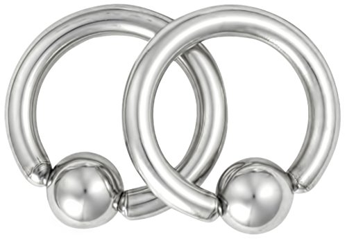 Set of 2 Rings: 10g Surgical Steel 1/2