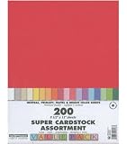 Super Value Cardstock Pack 8.5x11 200/Pkg: Assorted