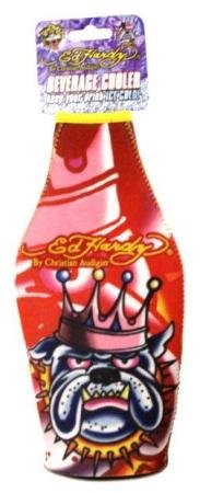 Don Ed Hardy Tattoo Zipper Bottle Koozie Cooler NEW 3