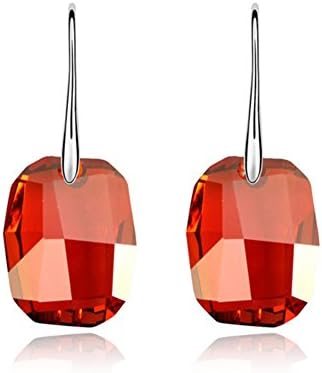 Fetrun Swarovski Elements "lover dream " Simple Style Crystal Earing Color Red