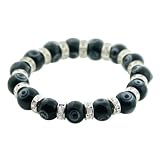 Evil Eye Black Stretch Bracelet