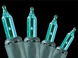 Review Hofert  / Set of 100 Turquoise Everglow Mini Christmas Lights With Green Wire
