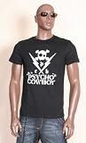 PSYCHO COWBOY T-Shirt Skull-Print schwarz