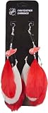 Detroit Red Wings Team Color Feather Earrings