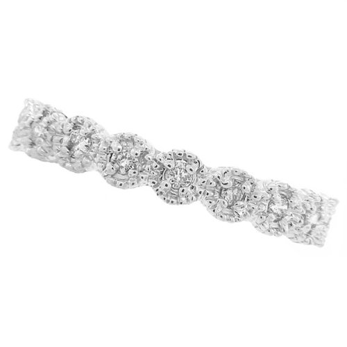 Diamond Stackable Ring Band in 14k White Gold (0.20 ctw)