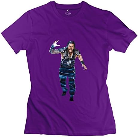 StaBe Women's Roman Reigns T-Shirt Short Sleeve Vintage M Purple