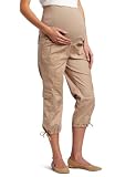 Three Seasons Maternity Womens Cargo Capri Pant, Khaki, X-Large