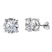 .25Ct Tw Cubic Zirconia Diamond Basket Setting (.925) Sterling Silver Stud Earrings