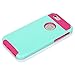 iPhone 6 Case, oneCase™ Hybrid High Impact Shockproof Protective Case Hard Plastic+Soft Silicon Rubber Armor Defender Case Cover for Apple iPhone 6 4.7 inch Screen with Stylus & Screen Protector (Light Blue/Rose Red)