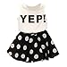 FEITONG Girls Letter Vest Dot Skirt Two Pieces Set Clothes Children Skirt Suit