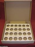 from General Trading Store 4 Deep Strong White Cupcake Box. Holds 24 Cupcakes, Muffins, Mince Pies