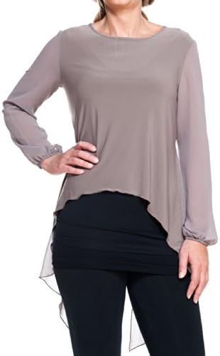 Artizan Plus Size Womens Just Way Too Fab! High-Low Top Taupe Small/Medium