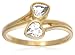9ct Yellow Gold AMR320393 Ladies Cubic Zirconia 2 Stone Ring