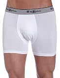 Champion Men's Double Dry Activefit 2-Pack Trunk, White, Medium