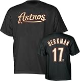 Lance Berkman Houston Astros Jersey Name and Number Black T-Shirt