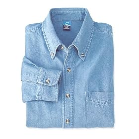 Embroidered American Bulldog Denim Shirt