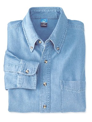 Embroidered Somali Cat Denim Shirt