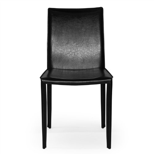 How to AEON Aimee Dining Chair Black Bonded Leather Over a Sturdy Steel