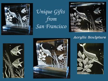 Beautiful crystalline acrylic sculpture Fish Tank #3