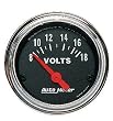 Auto Meter 2592 Traditional Chrome Short Sweep Electric Voltmeter Gauge