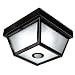 Heath Zenith SL-4305-BK Motion-Activated Five-Sided Porch Light, Black Brass with Frosted Glass