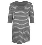 Michael Stars Maternity Highline Stripe Boatneck Top