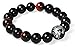 Areke 12mm Mens Tiger Eye Agate Bracelet Unisex Dragon King Pattern Beaded Stretch Bracelets