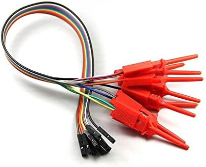 10pin E052 Logic Analyzer Test clips/Hook Grabbers Test Probe-Bl