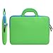 Evecase HP Stream 13 Sleeve Case, Portable Slim Neoprene Travel Carrying Sleeve Case Bag w/ Dual Handle and Accessory Pocket for HP Stream 13.3-14inch Laptop – Green