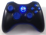 Drop shot, Auto-aim, Jitter Xbox 360 Modded Controller COD MW3, Black Ops, MW2, Rapid fire mod (Blue LEDs)