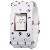 K&BROS Ladies 9530-4 Ice-Time Galassia White Crystal Accented White Watch by K&Bros