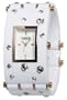 K&BROS Women's 9530-4 Ice-Time Galassia White Crystal Accented White Watch