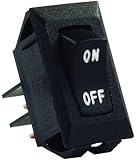 JR Products 12595 Black SPST Labeled On/Off Switch