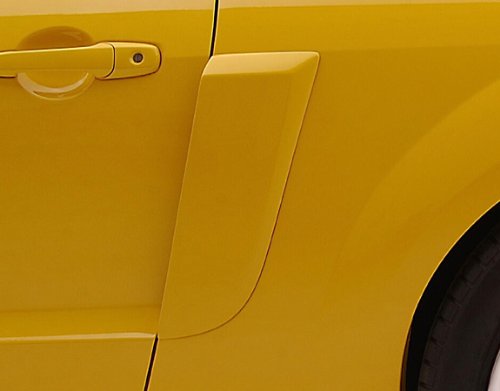 3dCarbon 2005-2009 Mustang Side Quarter Panel Scoop (painted: Sparkle Silver Metallic Clearcoat - wheel - M6389)