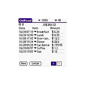 OnRoad Expense downloadable Software