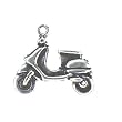 Solid Sterling Silver Motor Scooter Charm