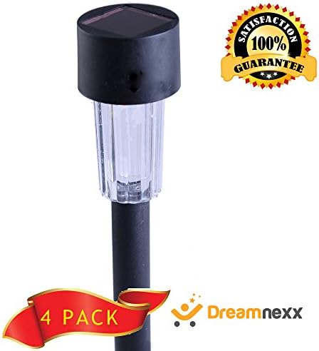 DreamNexx Solar Path Lights 4-Pack LED Power Outdoor Light No Wire All Weather Lamp Yard Garden Lawn Landscape White