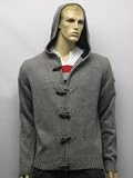 Lambretta Carnaby St Knitted Duffle Hoody - Light Grey
