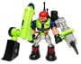 Rescue Heroes Rip Rockefeller Construction Worker, Dual Tool Team with Jackhammer & Shovel Drill