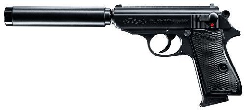 Walther PPK/S mit Schalldämpfer
