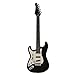 Sawtooth ST-ES-LH-BKC Left Handed ST Style Electric Guitar, Black with Chrome Pickguard