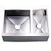 Elements Of Design Kuf3321108dbn 18 Gauge Double Bowl Stainless Steel Farm-house Kitchen Sink, Brushed Nickel